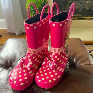 Minnie Mouse Toddler Girl Rain Boots Size 11/12